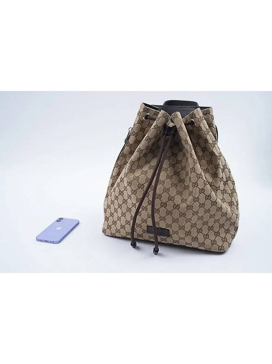 GG Supreme Drawstring Backpack Beige - GUCCI - BALAAN 2