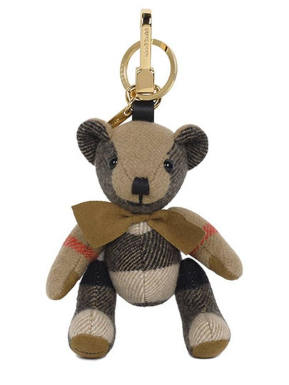 Checked Bear Keychain Beige - BURBERRY - BALAAN 2