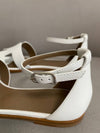 Santorini Calfskin Sandals Blanc - HERMES - BALAAN 5