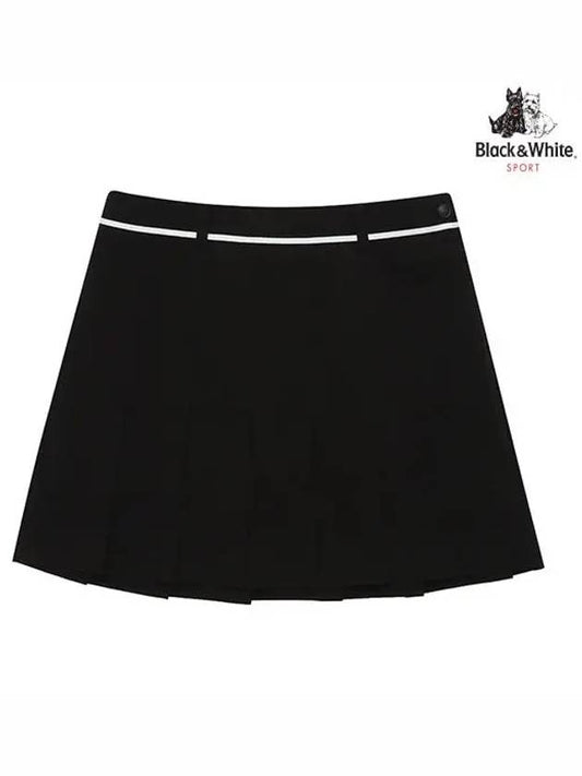 basic pleated skirt 4013LZSPBLACK - BLACK&WHITE - BALAAN 1