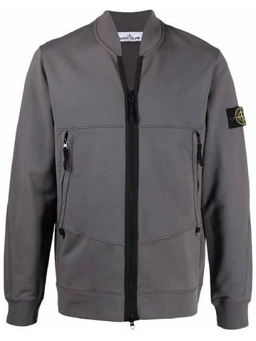 Waffen Patch Zip-up Jacket Gray - STONE ISLAND - BALAAN.