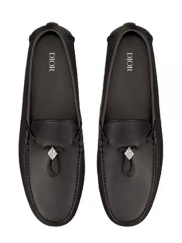 CD Diamond Grained Calfskin Loafers Black - DIOR - BALAAN 2