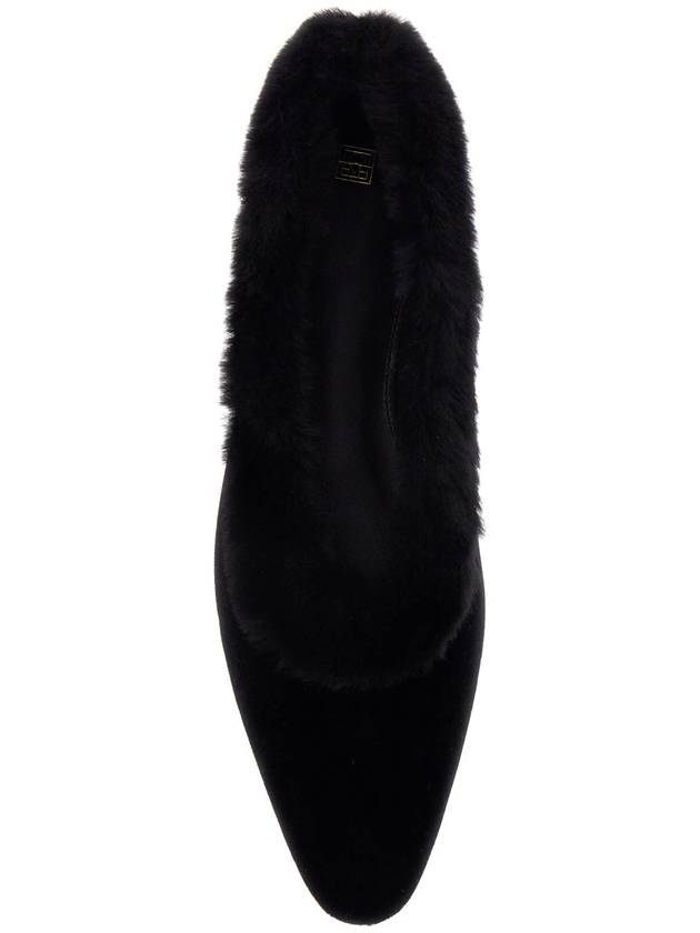 black velvet ballerinas with shearling trim - TOTEME - BALAAN 2