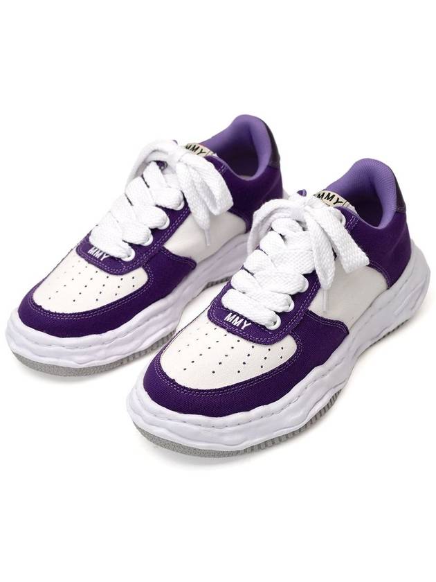 Wayne OG Sole Canvas Low Top Sneakers Purple White A10FW720 - MIHARA YASUHIRO - BALAAN 6