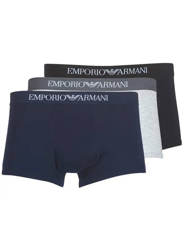 Logo Pure Cotton Briefs 3-Pack - EMPORIO ARMANI - BALAAN.