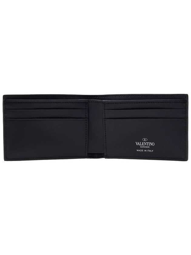 VLTN Logo Leather Wallet Black - VALENTINO - BALAAN 11