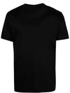 Embroidered Logo Short Sleeve T-Shirt Black - EMPORIO ARMANI - BALAAN 4