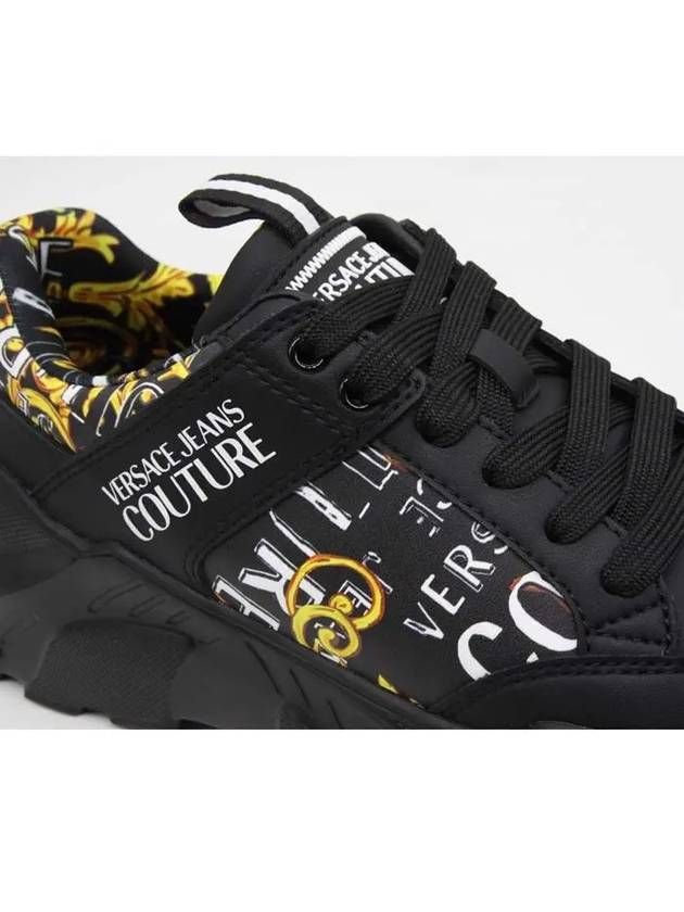 Logo Speedtrack Low Top Sneakers Black - VERSACE - BALAAN 5