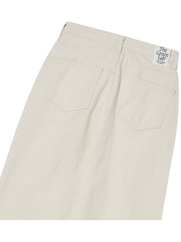 Cotton Twill Semi Wide Jeans Ivory - THE GREEN LAB - BALAAN 6