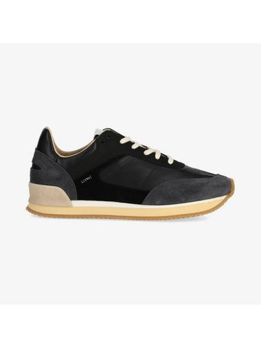 Men's Dash Nappa Suede Low Top Sneakers Black Clay - SPALWART - BALAAN 1