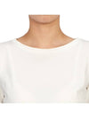 Leida Cotton Long Sleeve T-Shirt White - MAX MARA - BALAAN 7