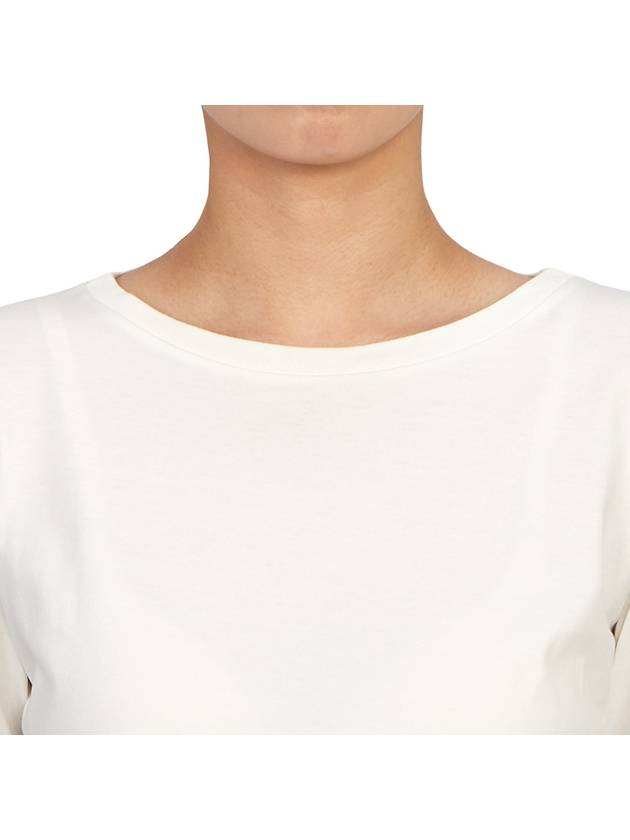 Leida Cotton Long Sleeve T-Shirt White - MAX MARA - BALAAN 7