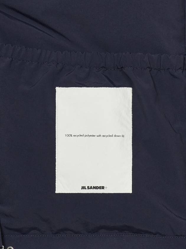 Zipper Hood Padded Down Jacket Navy - JIL SANDER - BALAAN 6