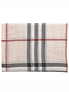 Check Wool Silk Blend Scarf Beige - BURBERRY - BALAAN 3