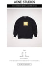 Metallic Face Patch Overfit Sweatshirt Black - ACNE STUDIOS - BALAAN 3