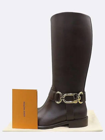 1ACAZP Westside Flat MARRON Color Women s High Boots 36size - LOUIS VUITTON - BALAAN 1