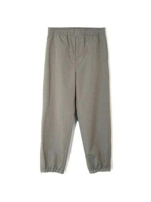 FINX POLYESTER Blue PantsS OLIVE Khaki A23AP03FP FINX Polyester Chambray Pants - AURALEE - BALAAN 1