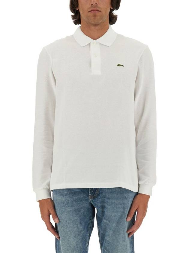 Classic Fit Long Sleeve PK Shirt White - LACOSTE - BALAAN 4