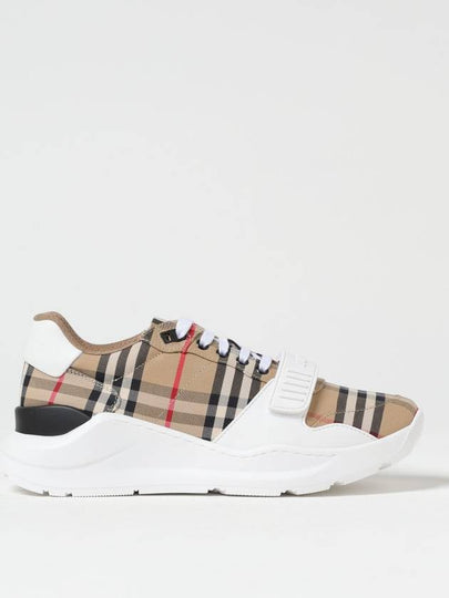 Vintage Check Suede Leather Sneakers Archive Beige - BURBERRY - BALAAN 2