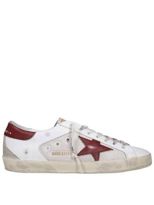 Super Star Lace Up Low Top Sneakers Red Cream White - GOLDEN GOOSE - BALAAN 2
