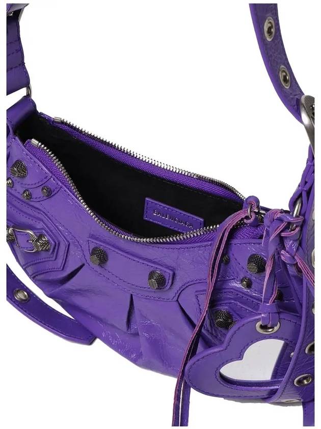 Le Cagole XS Lambskin Shoulder Bag Purple - BALENCIAGA - BALAAN 5