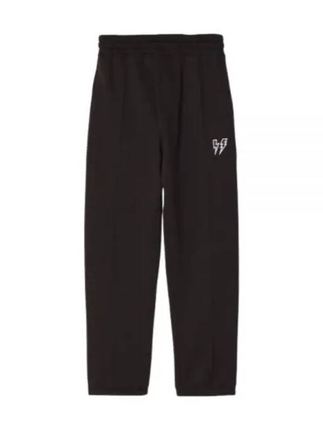 Loose Low Rise Embroidered Bolt Track Pants Black - NEIL BARRETT - BALAAN 2