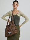 Leopard Corduroy Eco Cross Bag Brown - MACNI - BALAAN 3