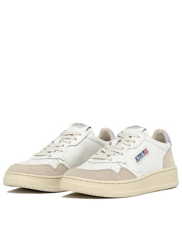 Medalist Suede Purple Tab Low Top Sneakers White - AUTRY - BALAAN 3