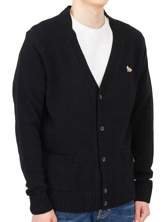 Baby Fox Patch Cosy Cardigan Black - MAISON KITSUNE - BALAAN 3