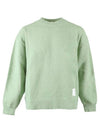 12Th Anniversary Logo Label Patch Brushed Sweatshirt Green - ACNE STUDIOS - BALAAN 1