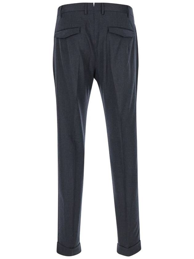 Grey Slim Pants With Concealed Closure In Fabric Man - PT TORINO - BALAAN 2