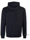 Heart Logo Drawstring Cotton Zip-Up Hoodie Black - AMI - BALAAN 4