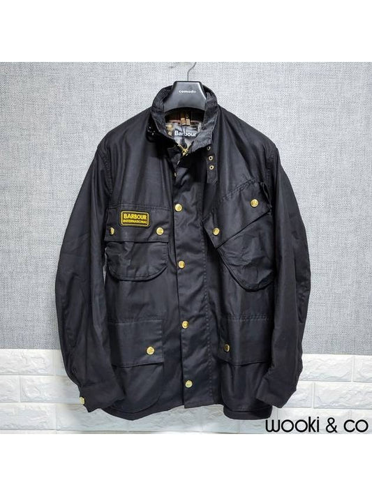 Men's International Original Wax Belt Jacket Black - BARBOUR - BALAAN 2