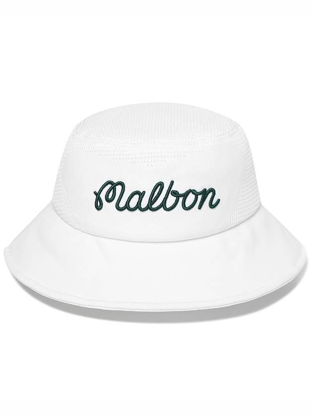 Amosa knit bucket hat WHITE - MALBON GOLF - BALAAN 3