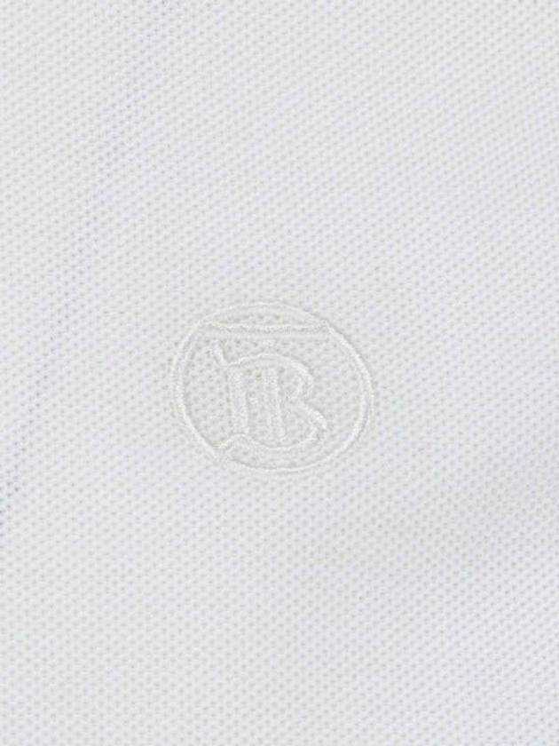 Eddie Cotton Polo Shirt White - BURBERRY - BALAAN 4