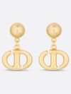 CD Navy Earrings Gold - DIOR - BALAAN 2