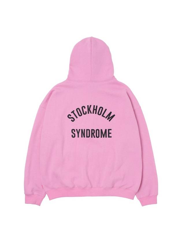 Men's Logo Print Hoodie Pink - STOCKHOLM SYNDROME - BALAAN 2