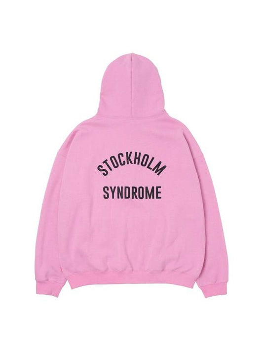 Men's Logo Print Hoodie Pink - STOCKHOLM SYNDROME - BALAAN 2