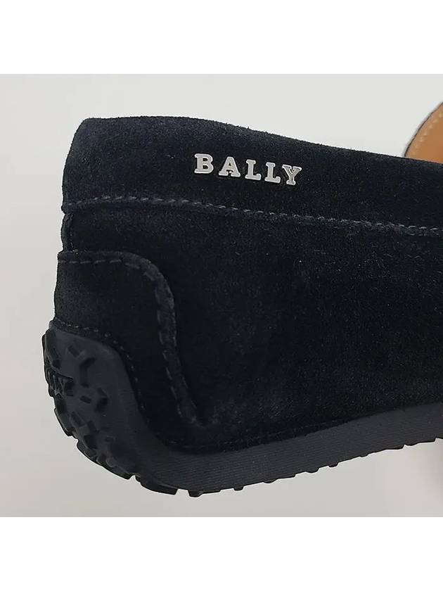 PEARCE F101 Three Stripes Suede Loafers Black - BALLY - BALAAN 4