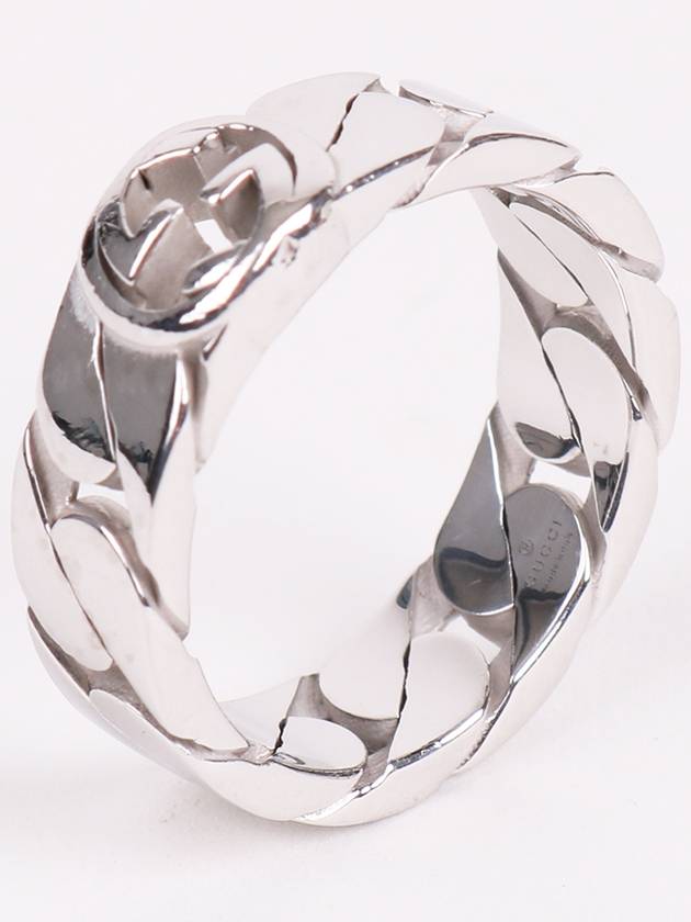 GG interlocking chain silver ring - GUCCI - BALAAN 3