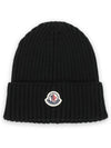 Kids Infant Logo Patch Wool Beanie Black 3B00015 M1131 999 - MONCLER - BALAAN 2