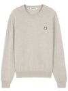 Bold Fox Head Wool Knit Top Light Grey - MAISON KITSUNE - BALAAN 2