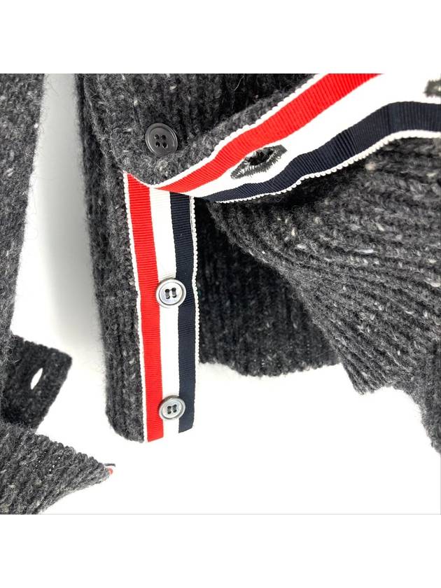 Mohair armband striped crew neck knit - THOM BROWNE - BALAAN 6