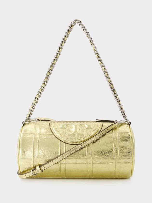 Fleming Soft Barrel Bag - Tory Burch - Leather - Gold - TORY BURCH - BALAAN 3