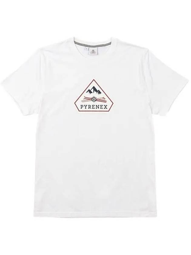 Logo Men s Short Sleeve T Shirt HMR006P 1000 1019365 - PYRENEX - BALAAN 1