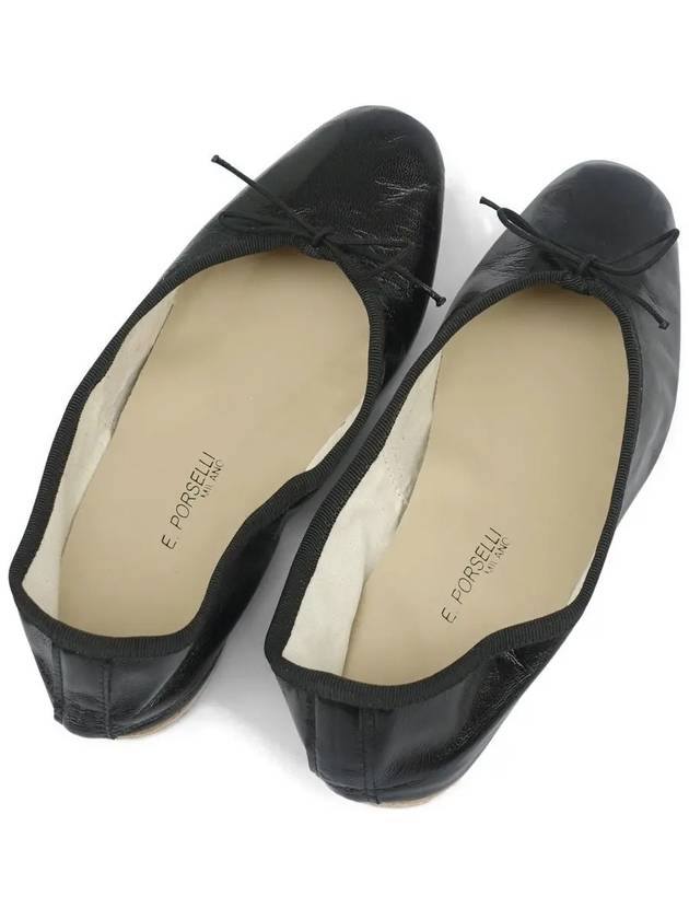 Women s Leather Flats Ballerina Black - PORSELLI - BALAAN 4