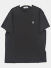 Patch Logo Classic Short Sleeve Men s T Shirt K1S152100039 S0013 V0029 - STONE ISLAND - BALAAN 3