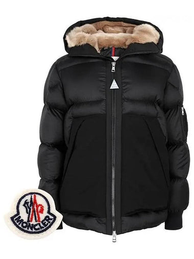 Black crinkle hood goose down jacket KJERAG 999 1210630 - MONCLER - BALAAN 1