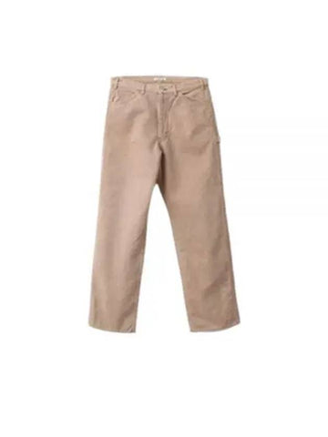 WASHED ORGANIC CANVAS PANTS LIGHT BROWN A24AP04HG - AURALEE - BALAAN 1