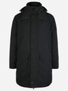 Polyester Micro Twill Long Down Parka Black - STONE ISLAND - BALAAN 2